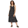 Black-White - Pack Shot - Regatta Womens-Ladies Gazania Polka Dot Lightweight Casual Dress