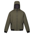 Dark Khaki - Front - Regatta Mens Renly Hooded Waterproof Jacket