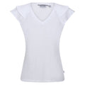 White - Front - Regatta Womens-Ladies Ferra Frill T-Shirt