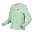 Quiet Green - Side - Regatta Childrens-Kids Wenbie III Heart Long-Sleeved T-Shirt
