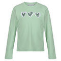 Quiet Green - Front - Regatta Childrens-Kids Wenbie III Heart Long-Sleeved T-Shirt