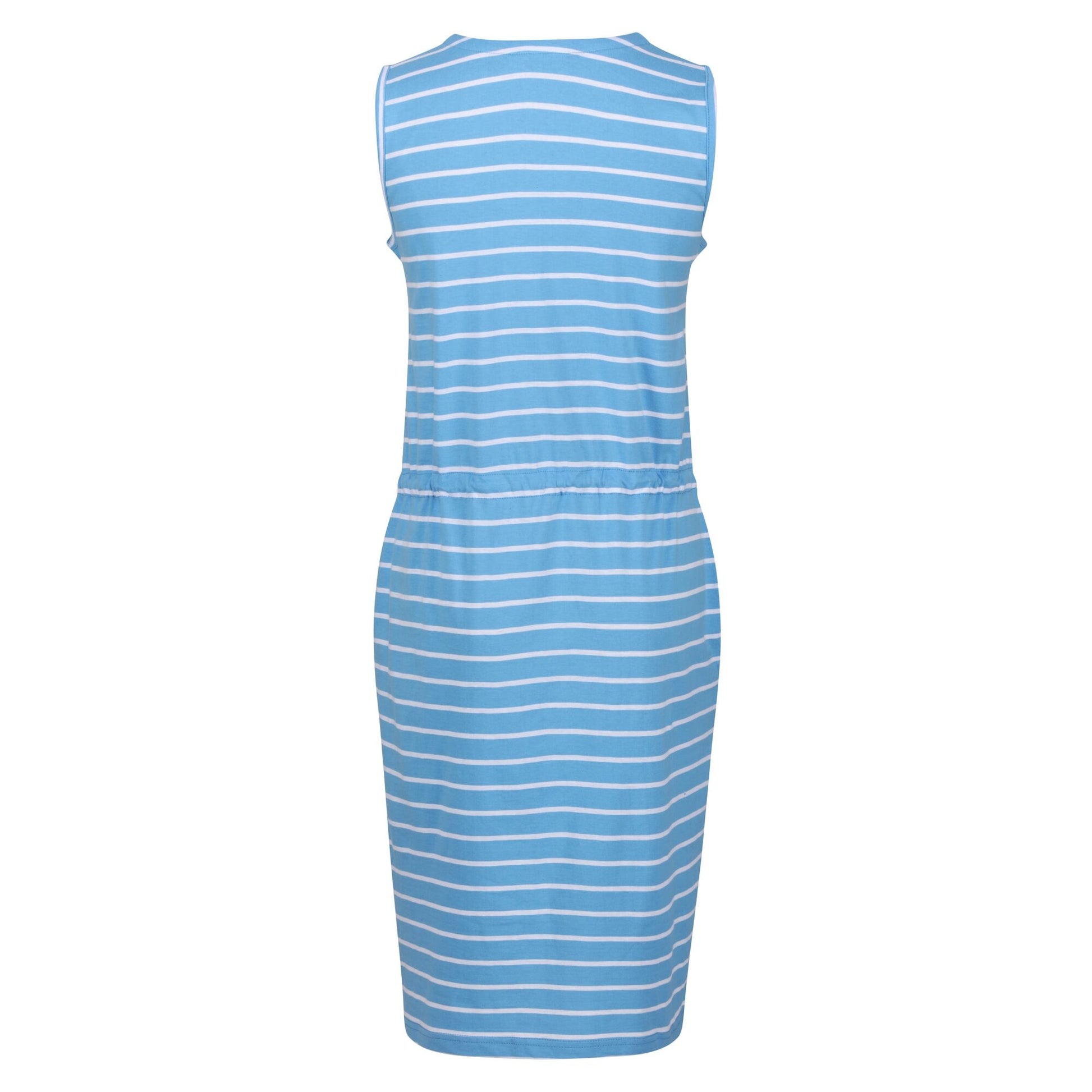 Elysium Blue-White - Back - Regatta Womens-Ladies Fahari Stripe Casual Dress