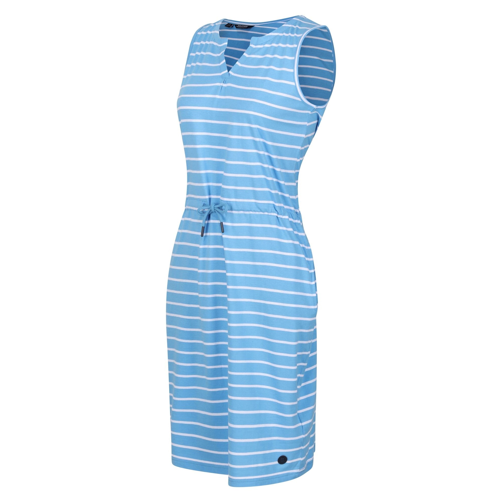 Elysium Blue-White - Side - Regatta Womens-Ladies Fahari Stripe Casual Dress