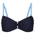 Navy-Elysium Blue - Front - Regatta Womens-Ladies Aceana III Contrast Bikini Top