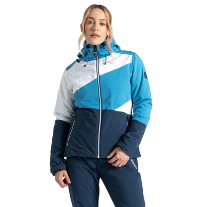 Swedish Blue-Moonlight Denim - Lifestyle - Dare 2B Womens-Ladies Ice Colour Block Ski Jacket
