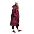Burgundy-Shadow Elm Pink - Side - Regatta Womens-Ladies Orla Quilted Longline Padded Jacket