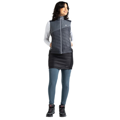 Black - Close up - Dare 2B Womens-Ladies Deter Padded Skirt