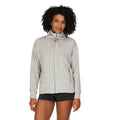 Paloma Grey Marl - Pack Shot - Regatta Womens-Ladies Jessalyn Velour Full Zip Fleece Jacket