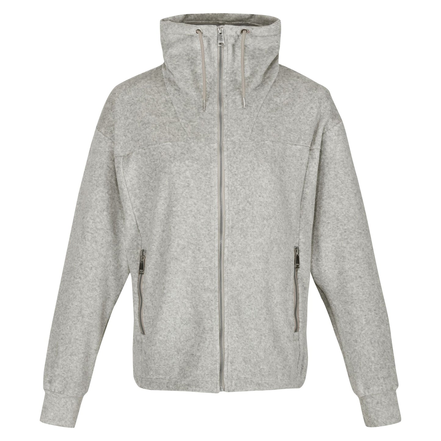 Paloma Grey Marl - Front - Regatta Womens-Ladies Jessalyn Velour Full Zip Fleece Jacket