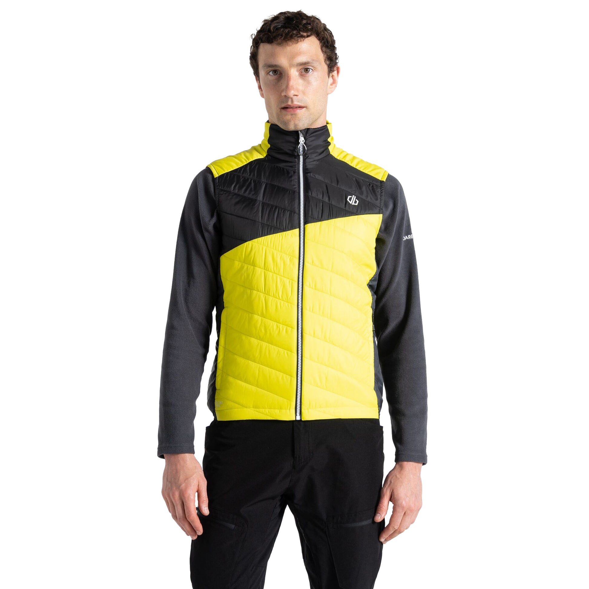 Neon Spring-Black - Lifestyle - Dare 2B Mens Touring Quilted Lightweight Gilet
