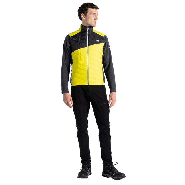 Neon Spring-Black - Close up - Dare 2B Mens Touring Quilted Lightweight Gilet