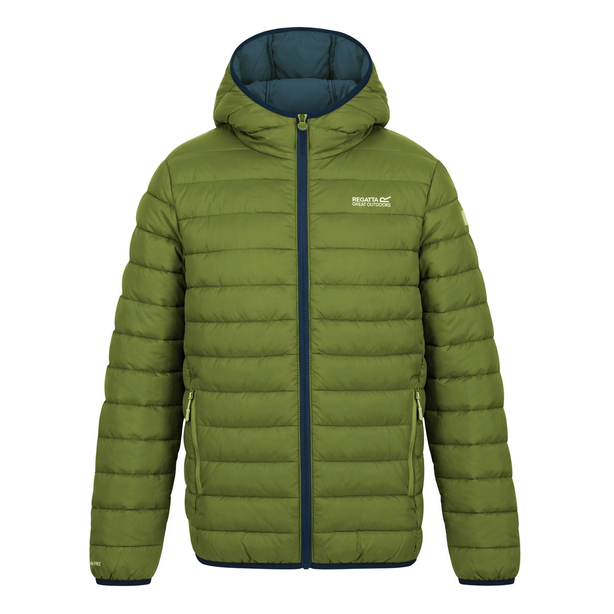 Golden Cypress-Aviator Blue - Front - Regatta Childrens-Kids Marizion Hooded Padded Jacket