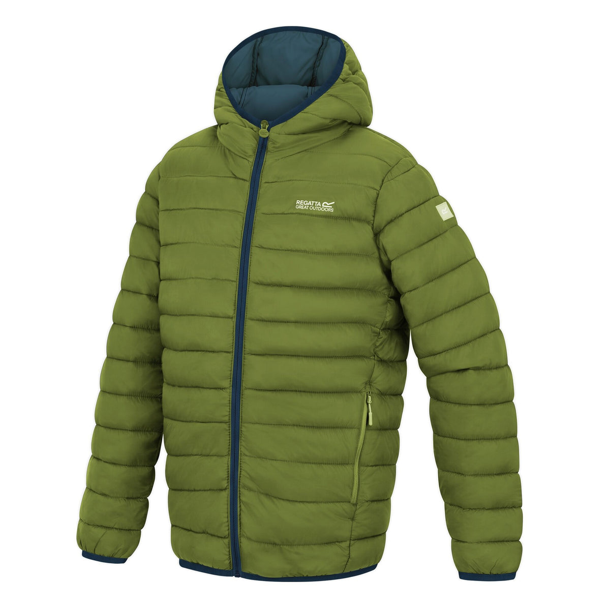 Golden Cypress-Aviator Blue - Side - Regatta Childrens-Kids Marizion Hooded Padded Jacket