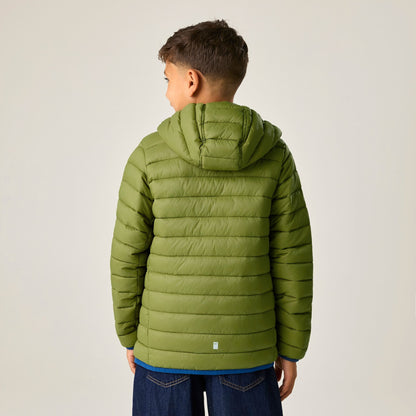 Golden Cypress-Aviator Blue - Close up - Regatta Childrens-Kids Marizion Hooded Padded Jacket