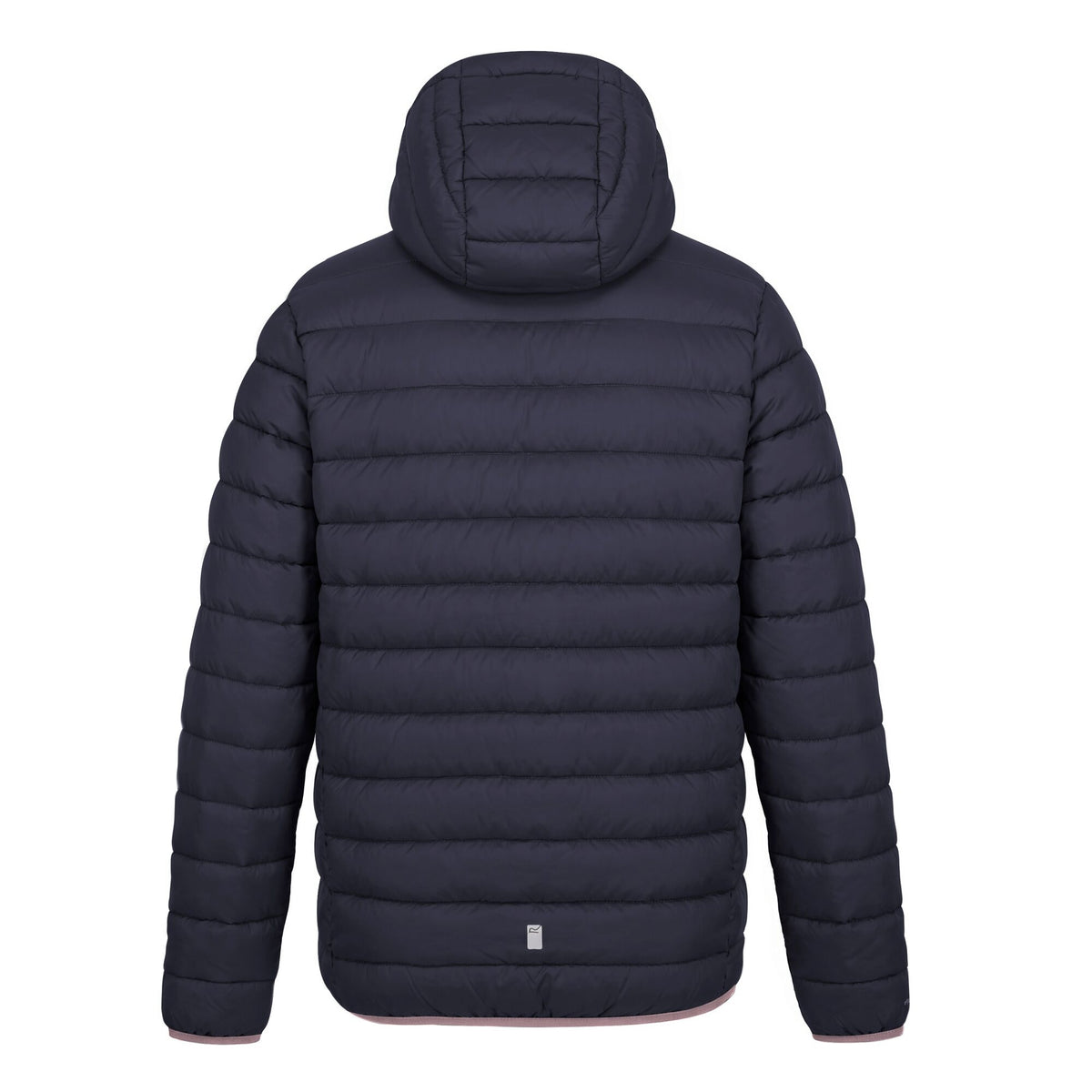 Navy-Powder Lilac - Back - Regatta Childrens-Kids Marizion Hooded Padded Jacket