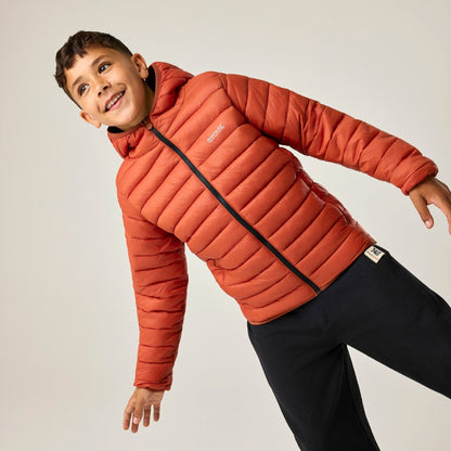 Rooibos Tea-Black - Lifestyle - Regatta Childrens-Kids Marizion Hooded Padded Jacket