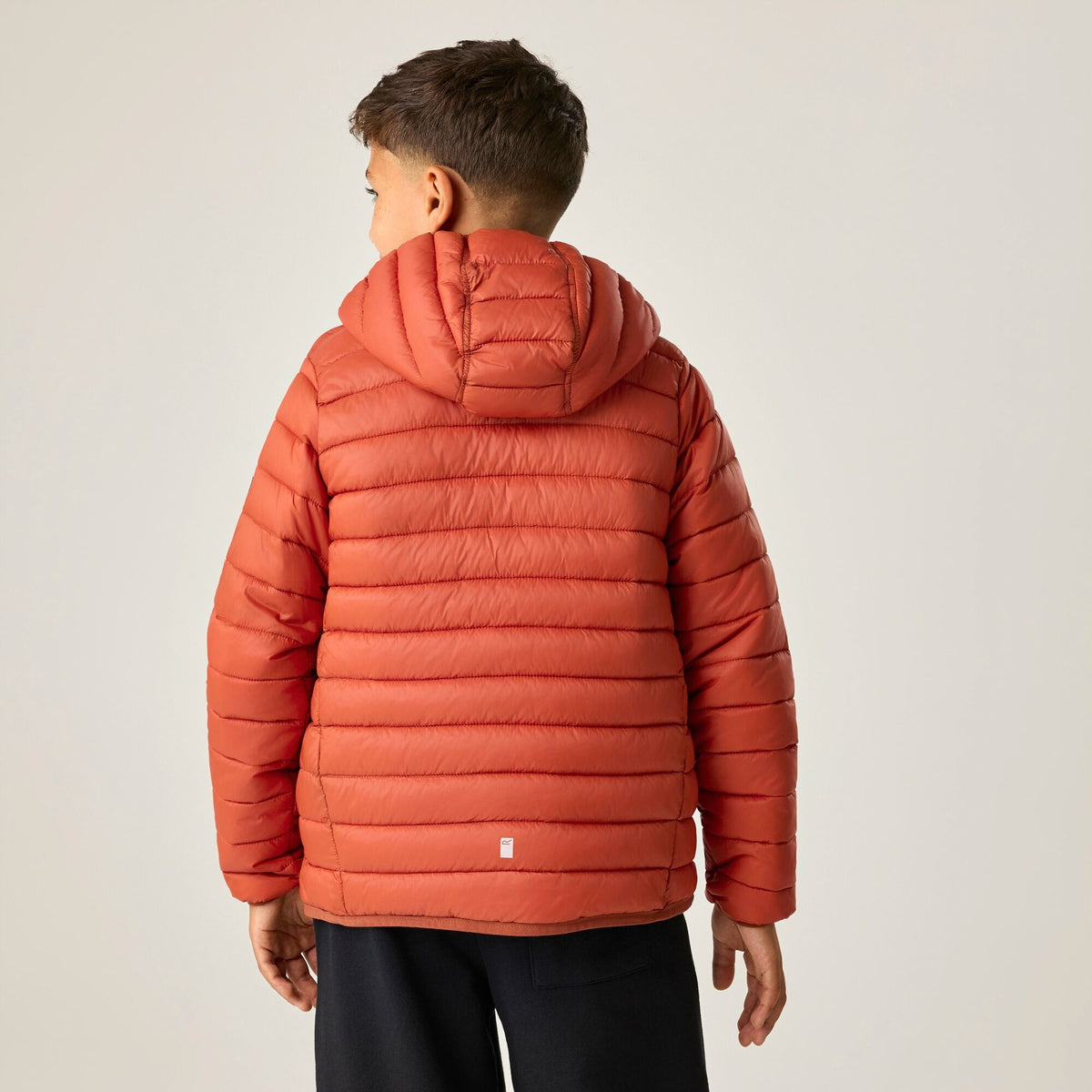 Rooibos Tea-Black - Close up - Regatta Childrens-Kids Marizion Hooded Padded Jacket