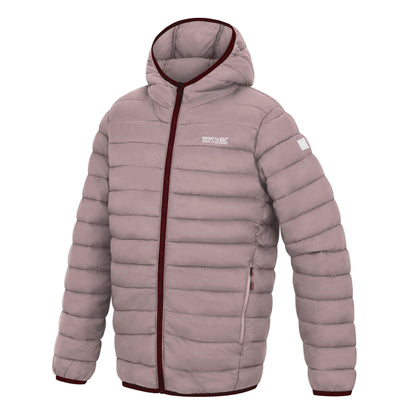 Powder Lilac - Side - Regatta Childrens-Kids Marizion Hooded Padded Jacket