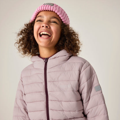 Powder Lilac - Lifestyle - Regatta Childrens-Kids Marizion Hooded Padded Jacket