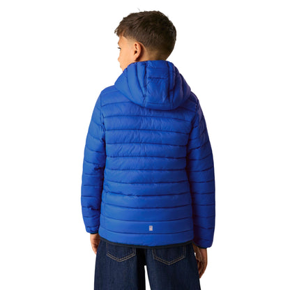 Olympian Blue-Aviator Blue - Back - Regatta Childrens-Kids Marizion Hooded Padded Jacket