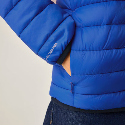 Olympian Blue-Aviator Blue - Side - Regatta Childrens-Kids Marizion Hooded Padded Jacket