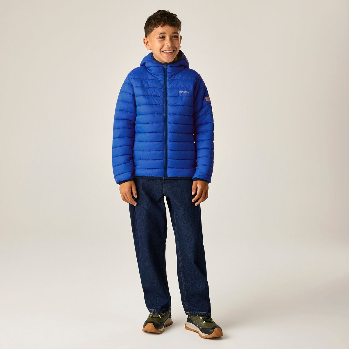 Olympian Blue-Aviator Blue - Pack Shot - Regatta Childrens-Kids Marizion Hooded Padded Jacket