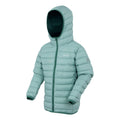 Green Haze-Spruce Green - Side - Regatta Childrens-Kids Marizion Hooded Padded Jacket
