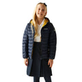 Navy-Gold - Lifestyle - Regatta Childrens-Kids Marizion Hooded Padded Jacket