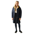 Navy-Gold - Pack Shot - Regatta Childrens-Kids Marizion Hooded Padded Jacket