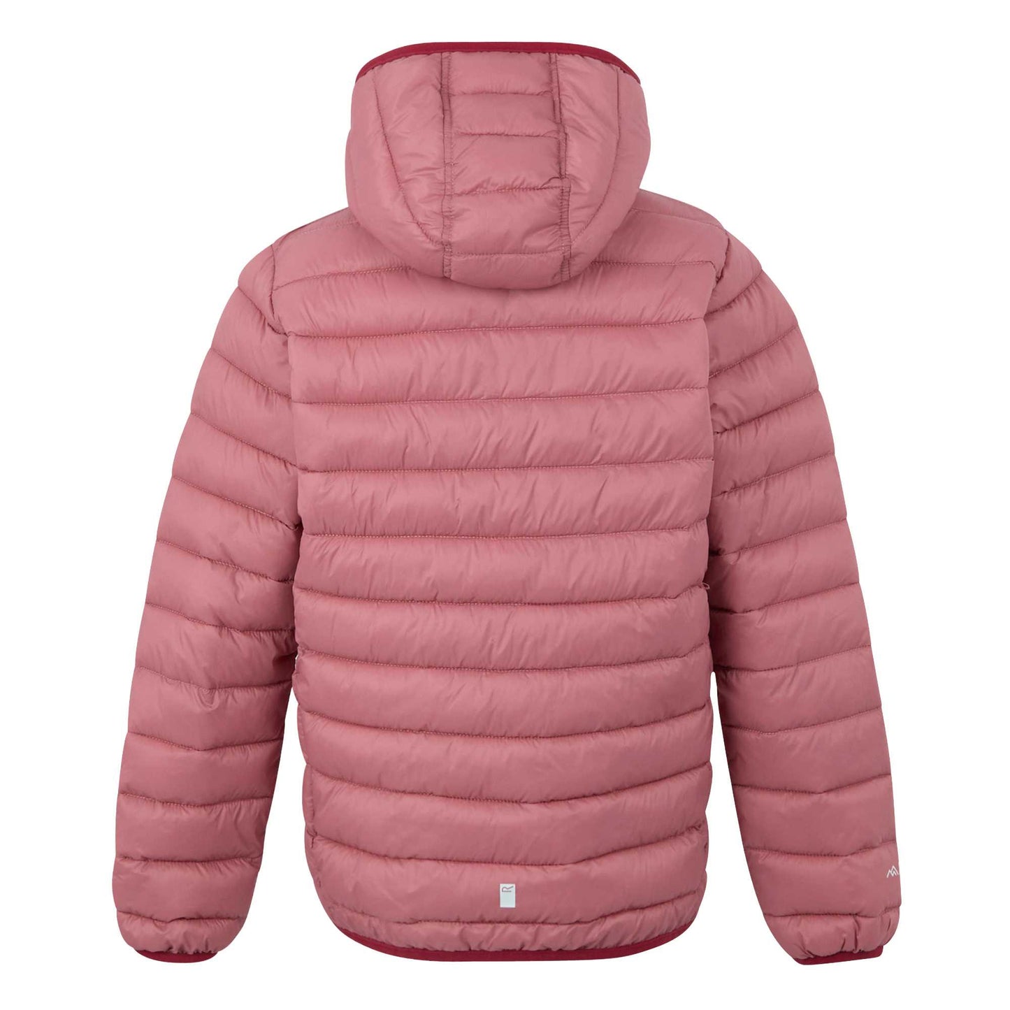 Dusty Rose-Dark Pimento - Back - Regatta Childrens-Kids Marizion Hooded Padded Jacket