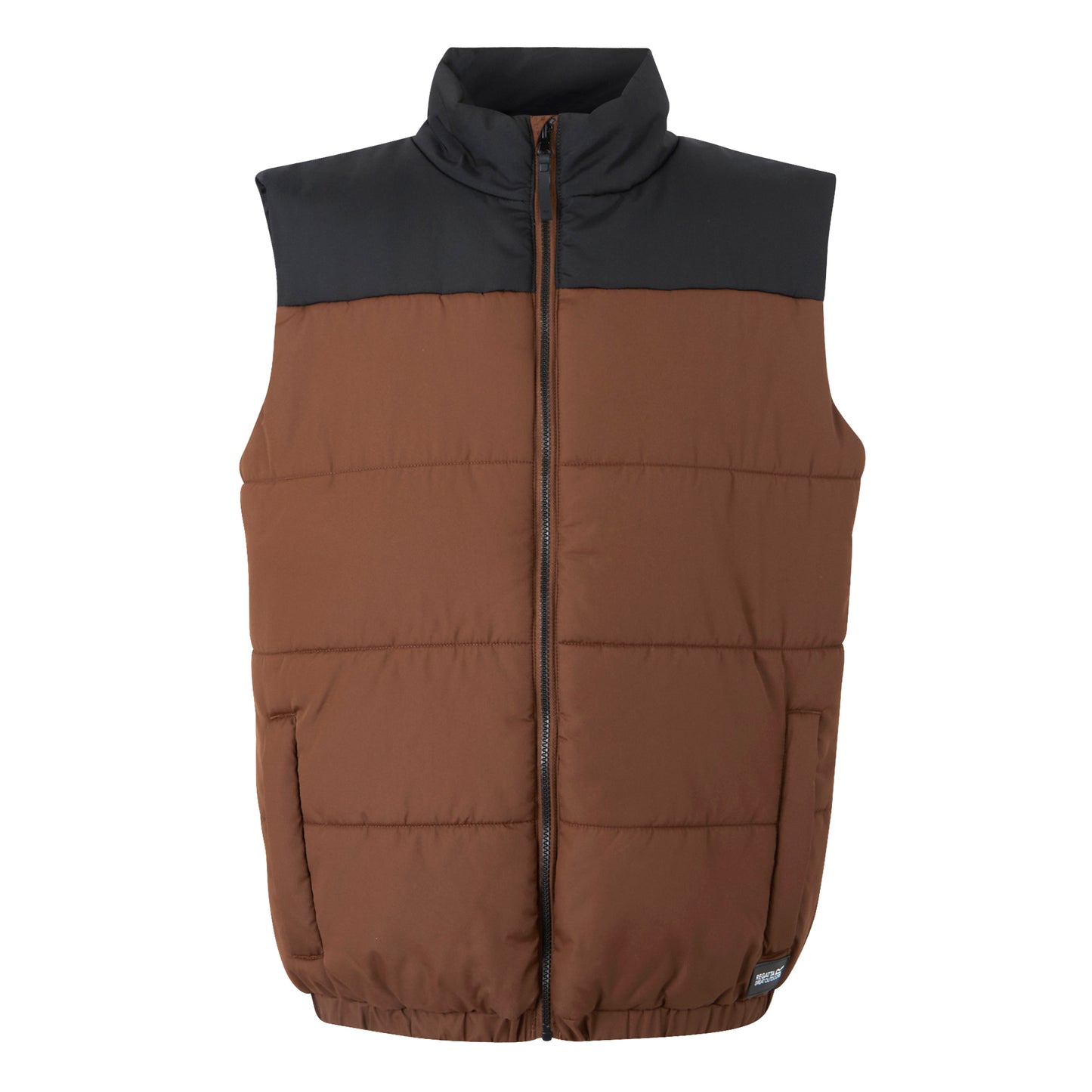 Dark Brown-Black - Front - Regatta Mens Hawfinch Baffled Gilet