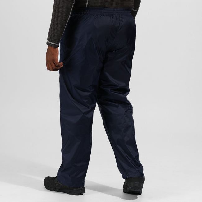 Navy - Pack Shot - Regatta Great Outdoors Mens Classic Pack It Waterproof Overtrousers