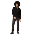 Black-Seal Grey - Close up - Regatta Womens-Ladies Kinwood Full Zip Fleece Jacket