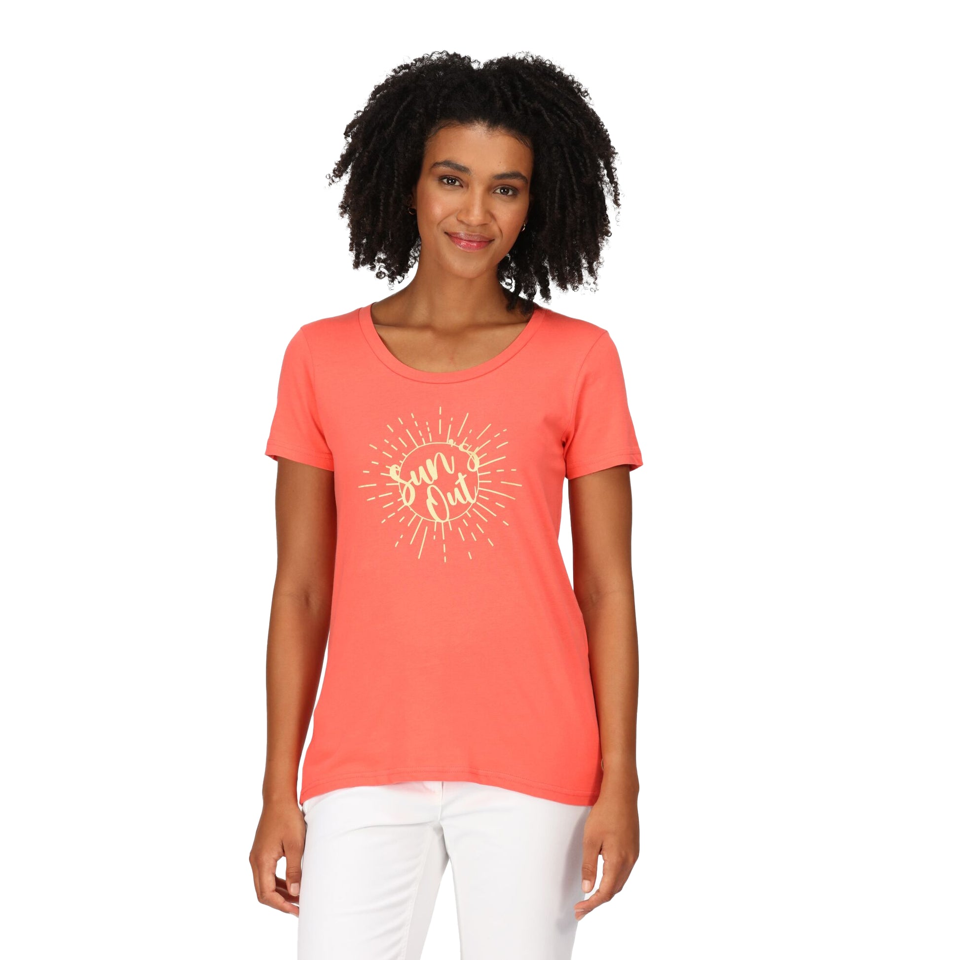 Peach Bloom - Pack Shot - Regatta Womens-Ladies Filandra VII Sun´s Out T-Shirt