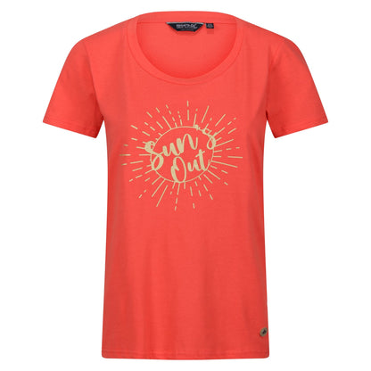Peach Bloom - Front - Regatta Womens-Ladies Filandra VII Sun´s Out T-Shirt