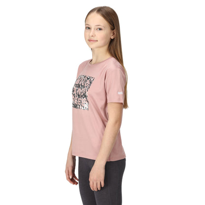 Dusky Rose - Lifestyle - Regatta Childrens-Kids Alvarado VII Zebra Print T-Shirt