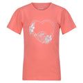 Shell Pink - Front - Regatta Childrens-Kids Bosley VI Heart T-Shirt