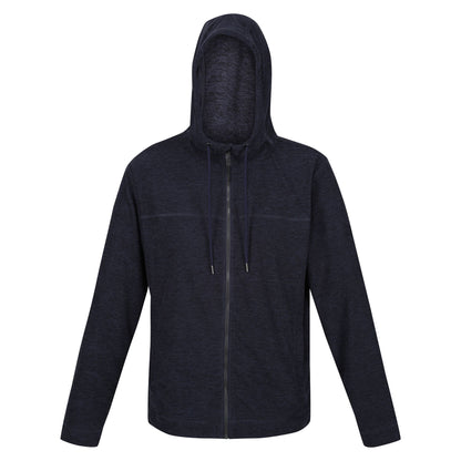 Navy - Front - Regatta Mens Shorebay Marl Full Zip Hoodie