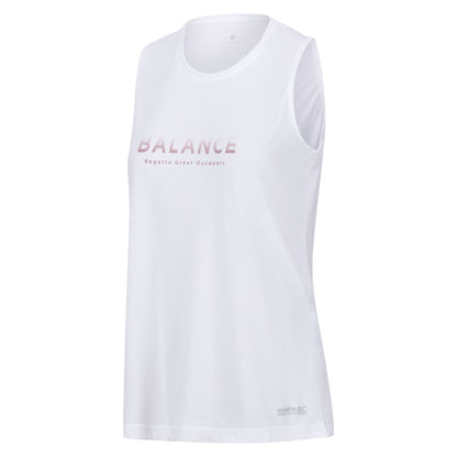White - Side - Regatta Womens-Ladies Freedale II Graphic Print Vest Top