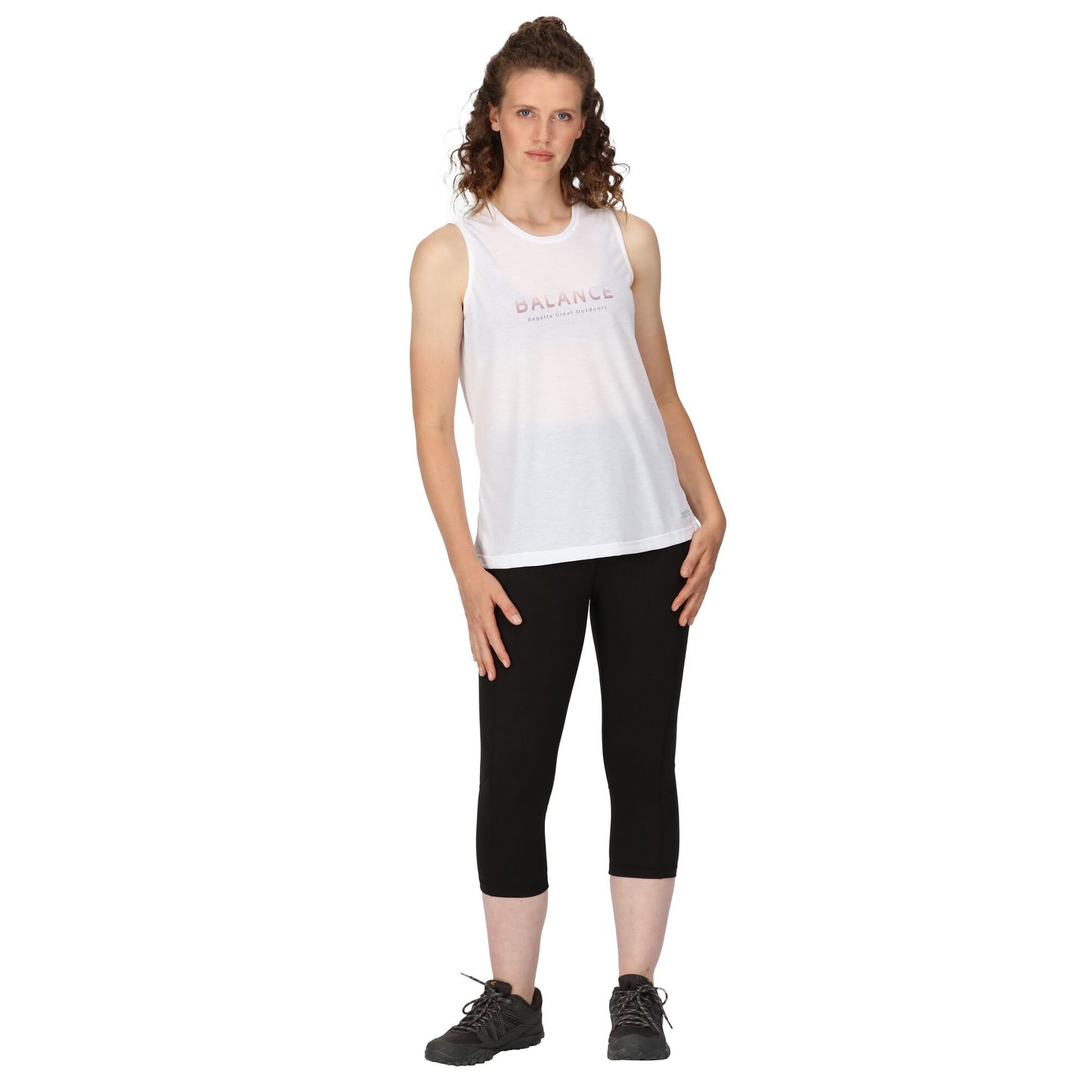 White - Pack Shot - Regatta Womens-Ladies Freedale II Graphic Print Vest Top
