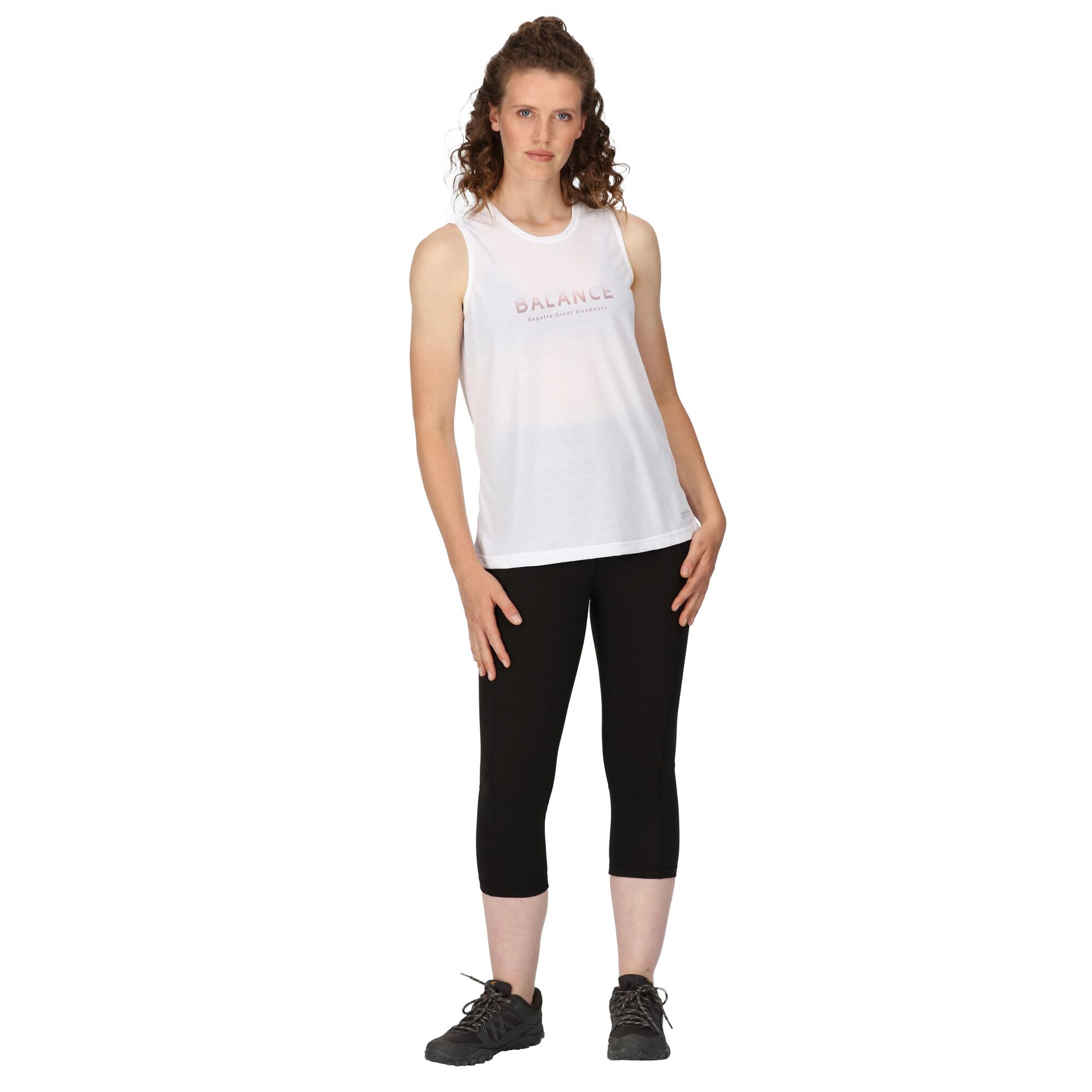 White - Pack Shot - Regatta Womens-Ladies Freedale II Graphic Print Vest Top