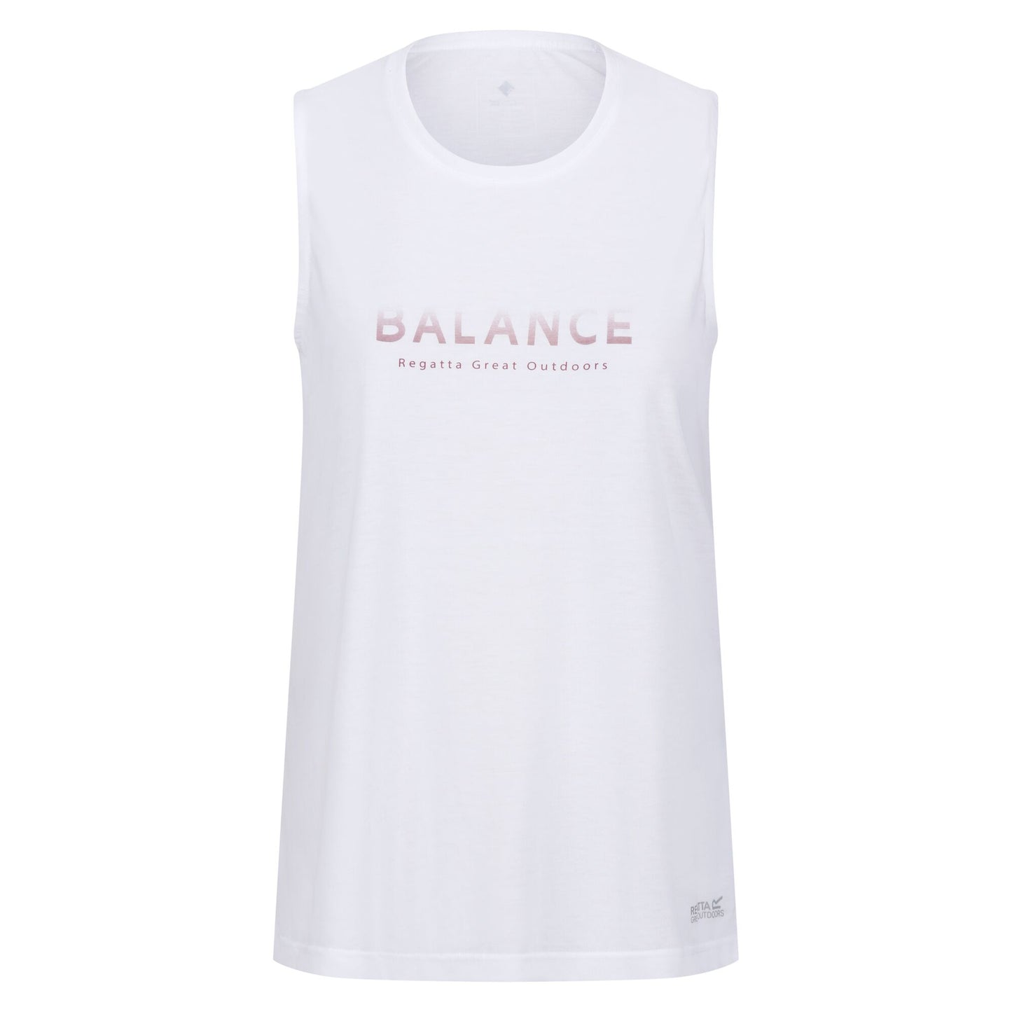 White - Front - Regatta Womens-Ladies Freedale II Graphic Print Vest Top