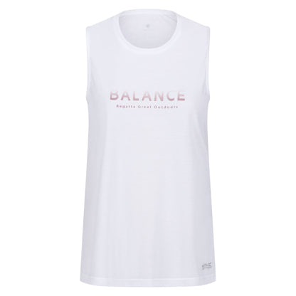 White - Front - Regatta Womens-Ladies Freedale II Graphic Print Vest Top