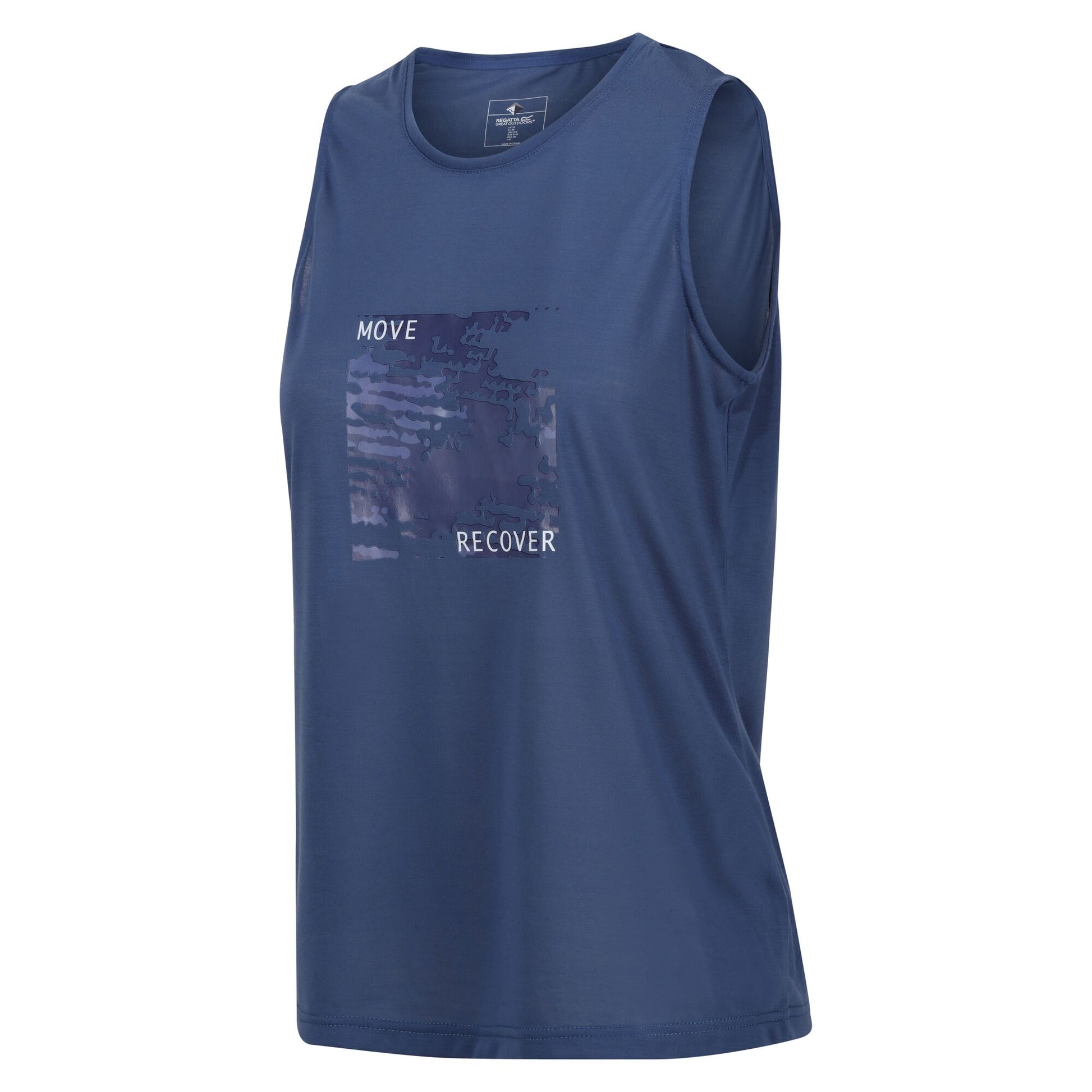 Dusty Denim - Side - Regatta Womens-Ladies Freedale II Move Recover Vest Top