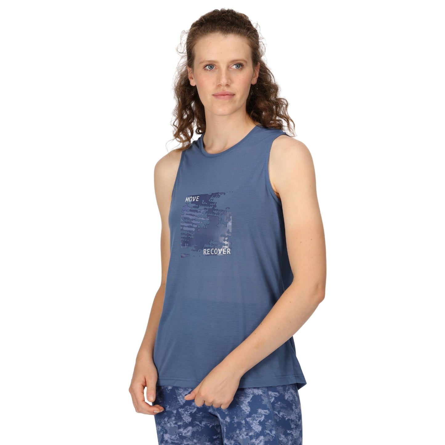 Dusty Denim - Pack Shot - Regatta Womens-Ladies Freedale II Move Recover Vest Top