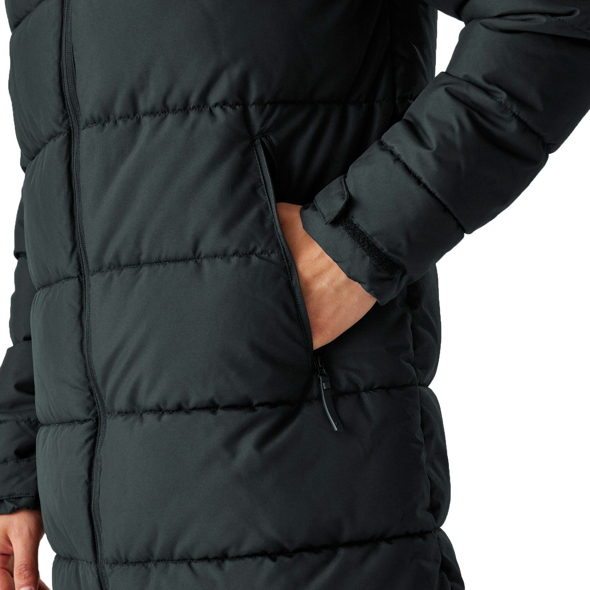 Black - Side - Regatta Mens Hallin II Padded Jacket