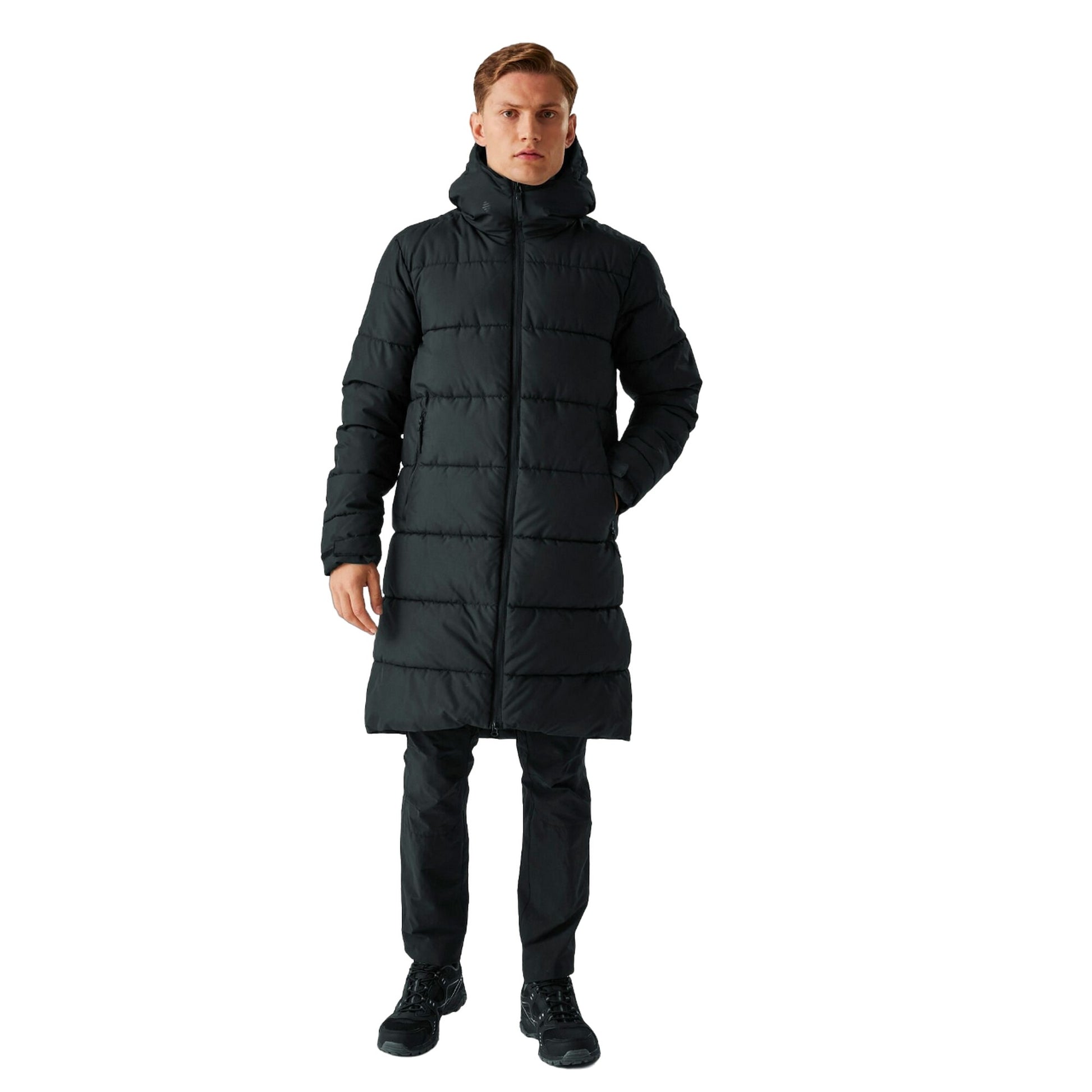 Black - Pack Shot - Regatta Mens Hallin II Padded Jacket
