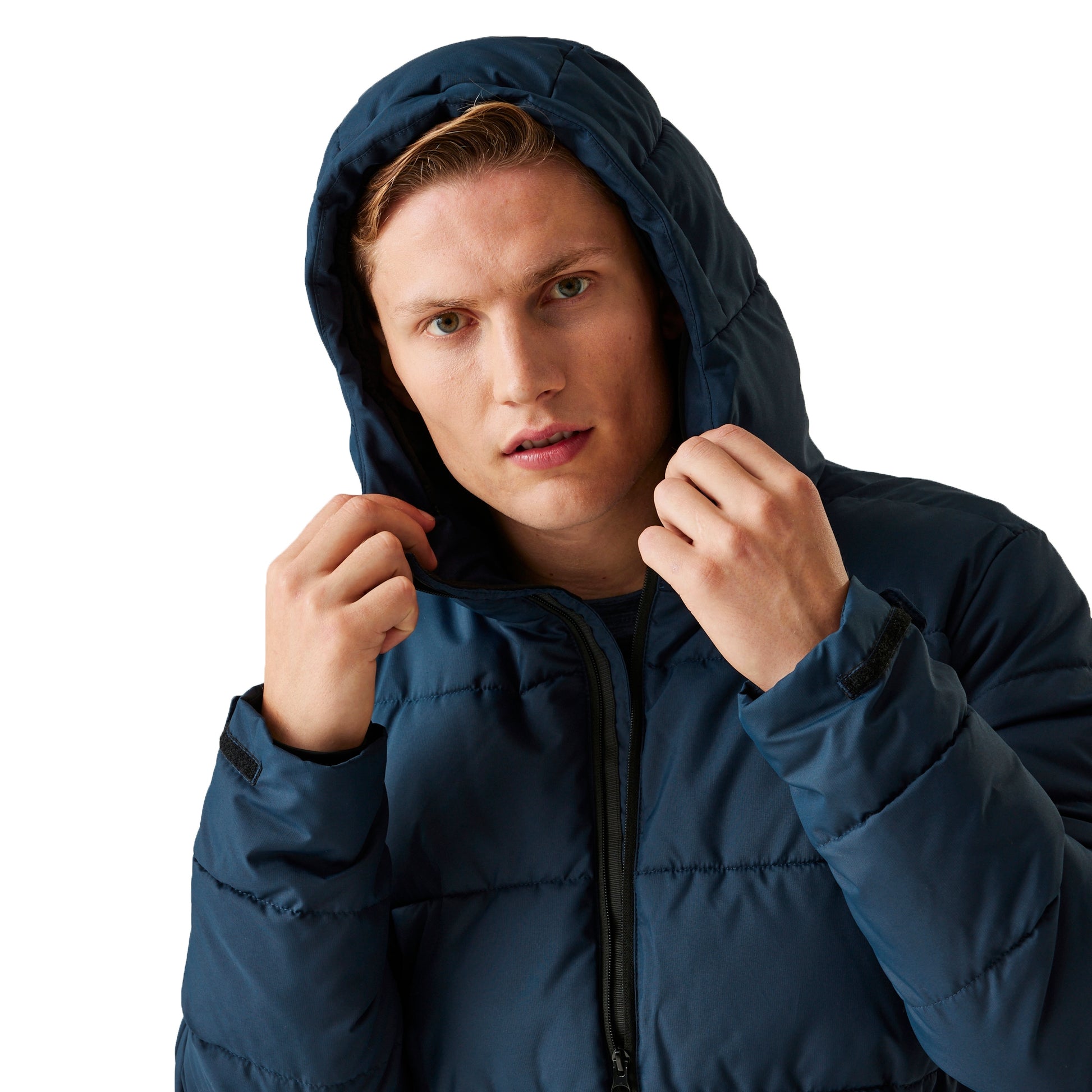 Navy - Side - Regatta Mens Hallin II Padded Jacket