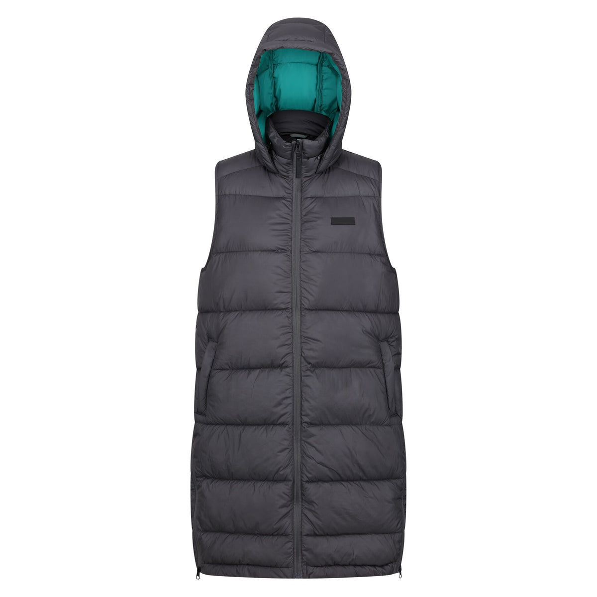 Seal Grey-Quiet Green - Front - Regatta Womens-Ladies Ganella Long Length Gilet