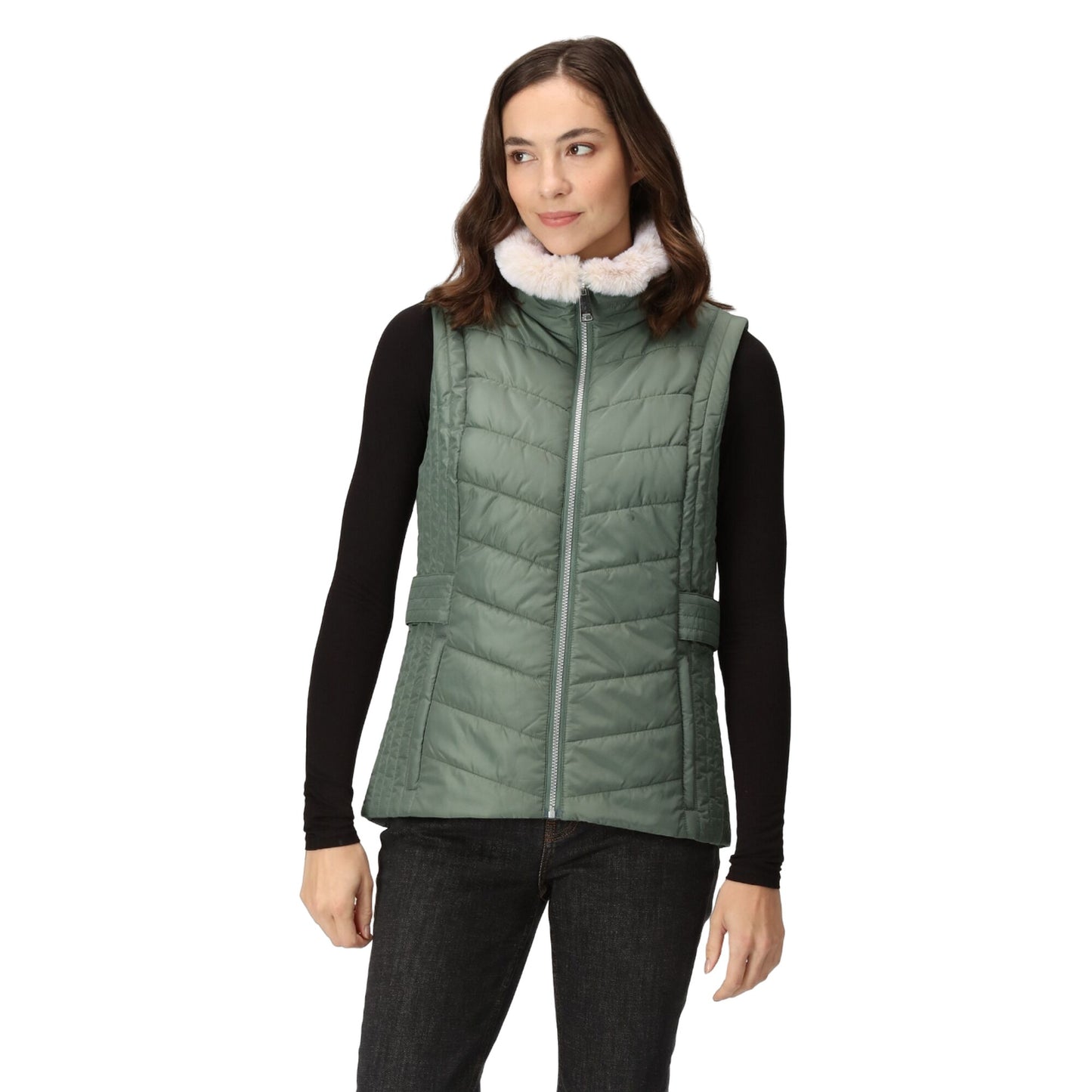 Dark Forest Green - Lifestyle - Regatta Womens-Ladies Wildrose Baffled Gilet